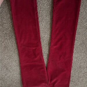 LOFT Women's Deep Red Skinny Jeans